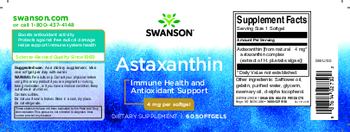 Swanson Astaxanthin 4 mg - supplement