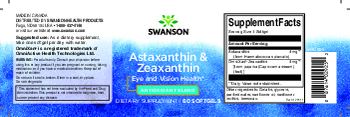 Swanson Astaxanthin & Zeaxanthin - supplement