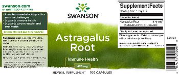 Swanson Astragalus Root 470 mg - herbal supplement