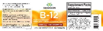 Swanson B-12 5,000 mcg - vitamin supplement