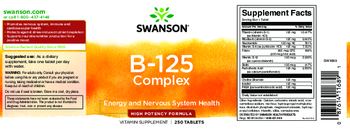 Swanson B-125 Complex High Potency Formula - vitamin supplement