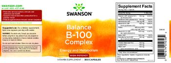 Swanson Balance B-100 Complex High-Potency - vitamin supplement