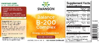 Swanson Balance B-200 Complex Higher-Potency - vitamin supplement