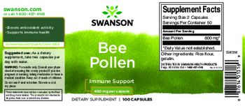 Swanson Bee Pollen 400 mg - supplement