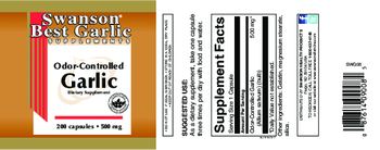 Swanson Best Garlic Supplements Odor-Controlled Garlic 500 mg - supplement