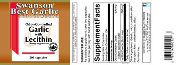 Swanson Best Garlic Supplements Odor-Controlled Garlic with Lecithin - supplement