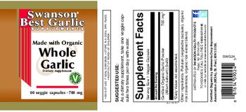 Swanson Best Garlic Supplements Whole Garlic 700 mg - supplement