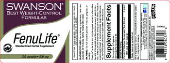 Swanson Best Weight-Control Formulas FenuLife 500 mg - standardized herbal supplement