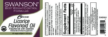 Swanson Best Weight-Control Formulas Licorice Flavonoid Oil 100 mg Polyphenols With Glabridin - standardized herbal supplement