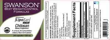 Swanson Best Weight-Control Formulas LipoSan Ultra Chitosan 500 mg - supplement
