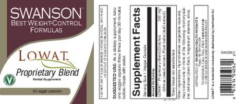 Swanson Best Weight-Control Formulas LOWAT Proprietary Blend - herbal supplement