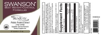 Swanson Best Weight-Control Formulas Slendesta Potato Protein Extract 15 mg - supplement