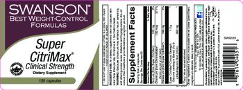 Swanson Best Weight-Control Formulas Super CitriMax Clinical Strength - supplement