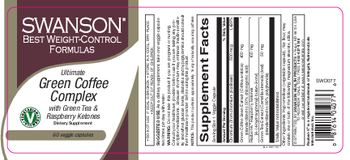 Swanson Best Weight-Control Formulas Ultimate Green Coffee Complex With Green Tea & Raspberry Ketones - supplement