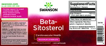 Swanson Beta-Sitosterol Maximum Strength - supplement