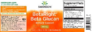 Swanson BetaRight Beta Glucan 250 mg - supplement
