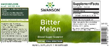 Swanson Bitter Melon 500 mg Full Spectrum - herbal supplement