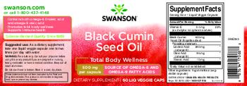 Swanson Black Cumin Seed Oil 500 mg - supplement