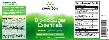 Swanson Blood Sugar Essentials - supplement