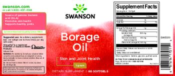 Swanson Borage Oil 1 gram - supplement