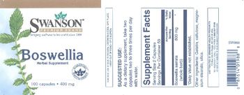 Swanson Boswellia 400 mg - herbal supplement