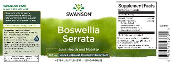 Swanson Boswellia Serrata 500 mg - herbal supplement