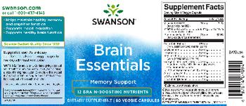 Swanson Brain Essentials - supplement