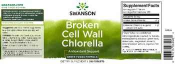 Swanson Broken Cell Wall Chlorella - supplement