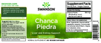 Swanson Chanca Piedra 500 mg - herbal supplement