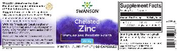 Swanson Chelated Zinc 30 mg - mineral supplement