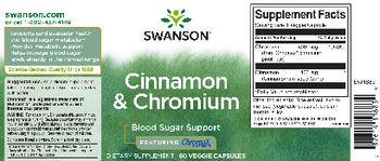 Swanson Cinnamon & Chromium featuring Chromax Chromium Picolinate - supplement