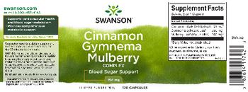 Swanson Cinnamon Gymnema Mulberry Complex - herbal supplement