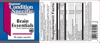 Swanson Condition Specific Formulas Brain Essentials - supplement