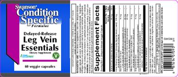 Swanson Condition Specific Formulas Delayed-Release Leg Vein Essentials - supplement
