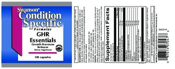 Swanson Condition Specific Formulas GHR Essentials - supplement