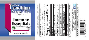 Swanson Condition Specific Formulas Immune Essentials - supplement