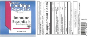 Swanson Condition Specific Formulas Immune Essentials - supplement