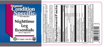 Swanson Condition Specific Formulas Nighttime Leg Essentials - supplement