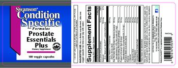 Swanson Condition Specific Formulas Prostate Essentials Plus - supplement