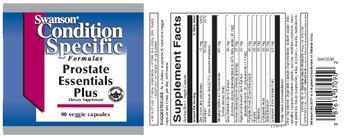 Swanson Condition Specific Formulas Prostate Essentials Plus - supplement