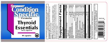 Swanson Condition Specific Formulas Thyroid Essentials - supplement