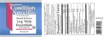 Swanson Condition Specific Formulas Timed-Release Leg Vein Essentials - supplement