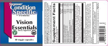 Swanson Condition Specific Formulas Vision Essentials - supplement