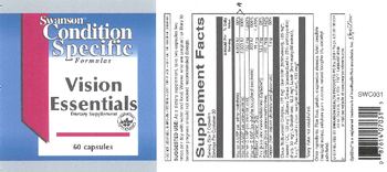 Swanson Condition Specific Formulas Vision Essentials - supplement