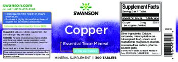 Swanson Copper 2 mg - mineral supplement