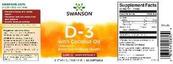 Swanson D-3 with Coconut Oil 2,000 IU High-Potency - supplement