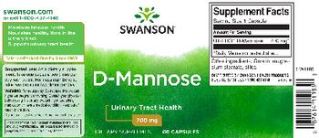 Swanson D-Mannose 700 mg - supplement