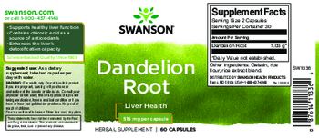 Swanson Dandelion Root 515 mg - herbal supplement