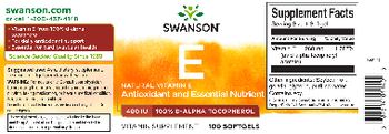 Swanson E - vitamin supplement