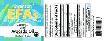Swanson EFAs Avocado Oil 1 gram - supplement